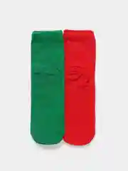 Песочный хаки носки новогодние в стальной коробке, 3 пары