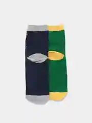 Приглушённый хаки носки новогодние в стальной коробке, 3 пары