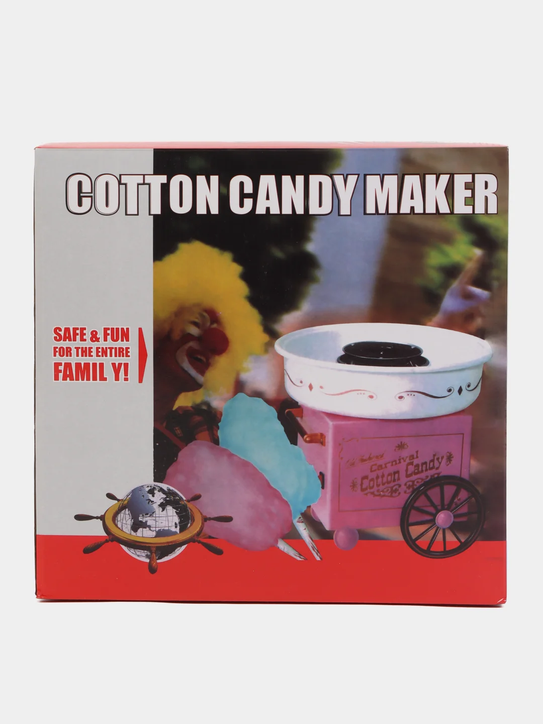 Белый аппарат для приготовления сахарной ваты дома Carnival Cotton Candy Maker
