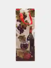 Черный подарочный пакет под бутылку