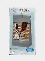 Пакет подарочный без ручек с декором "Зимняя ночь"