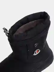 Черный ботинки с мехом, женские