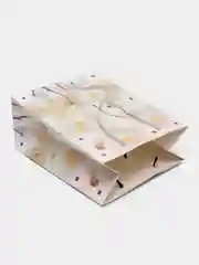 Бежевый меланж бумажный пакет подарочный