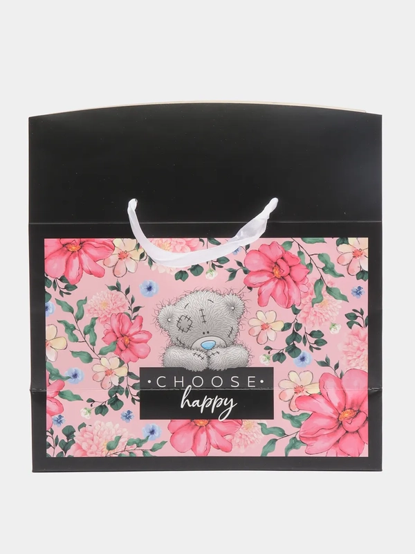 Пакет-коробка, "Choose happy", Me To You, 28 х 20 х 13 см