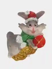 Алый магнит "Зайка", новогодний