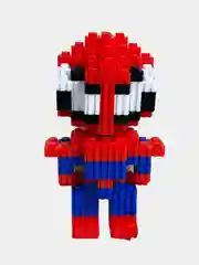 Красный детский 3D конструктор из мини блоков, пластиковый, развивающий