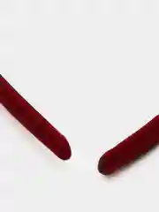 Красный ободок для волос бархатный
