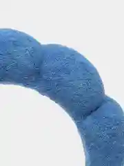 Голубой ободок женский широкий, тканевый