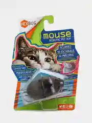 Игрушка для кошек интерактивная, микроробот HEXBUG "Мышка Грей", серая, 6.5х4х2.8см