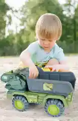 Экскаватор камаз, трактор, игрушка динозавр, игрушечная машина