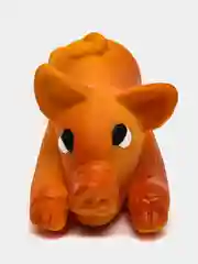 Игрушка для собак латексная с пищалкой DUVO+ "Хрюшка", оранжевая, 13см