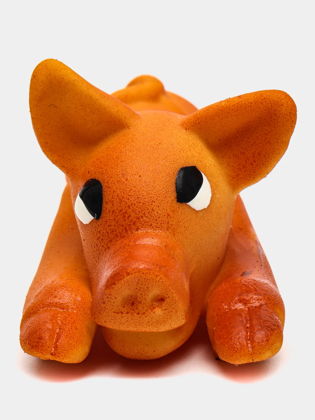 Игрушка для собак латексная с пищалкой DUVO+ "Хрюшка", оранжевая, 13см