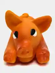 Игрушка для собак латексная с пищалкой DUVO+ "Хрюшка", оранжевая, 13см