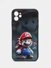 Синий чехол на Айфон 11 "Марио", 4 принта, чехол iPhone 11