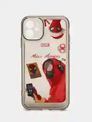 Серый чехол на Айфон 11, "Марвел", "Человек паук", 4 принта, чехол на iPhone 11