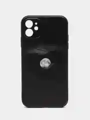 Серый чехол на айфон 11, Луна, moon, 3 принта, чехол для iPhone 11 с принтом