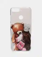 Светло-бежевый чехол Huawei Y6 2018 / Honor 7C / Honor 7A Pro / Y6 Prime (5,7") силиконовый с рисунком