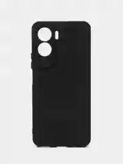 Угольный чехол Silicone Cover для Honor 90 Lite (Хонор 90 Лайт), силиконовый
