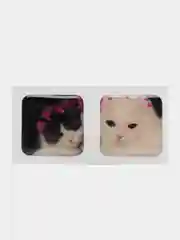 Бежевый 3d стикеры на телефон, парные, котики