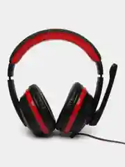 Красный наушники игровые, проводные, с микрофоном