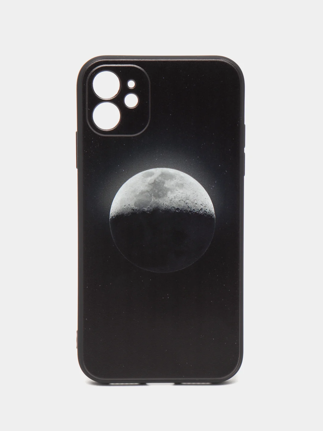 Черный чехол на айфон 11, Луна, moon, 3 принта, чехол для iPhone 11 с принтом