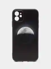 Черный чехол на айфон 11, Луна, moon, 3 принта, чехол для iPhone 11 с принтом