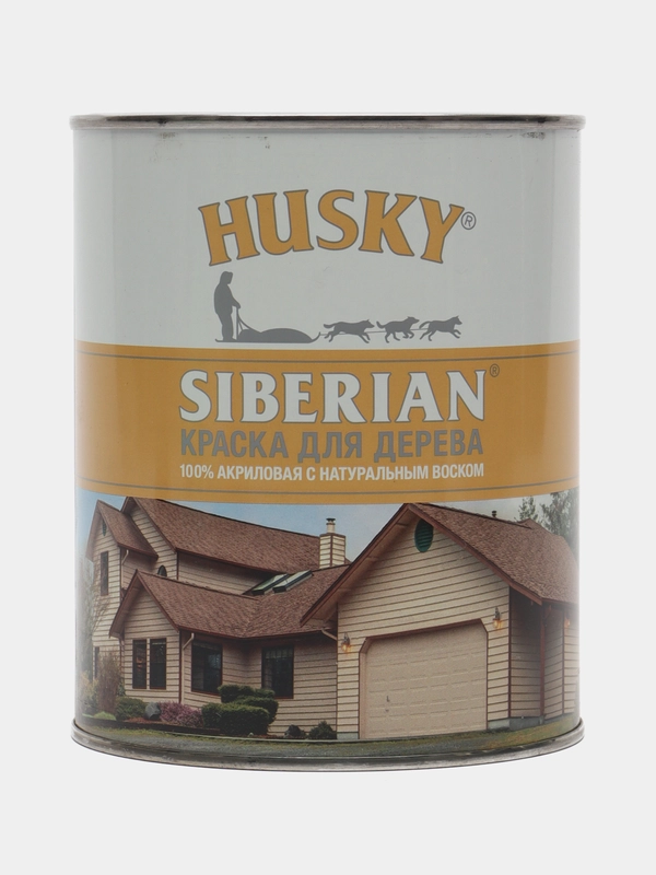 Краска для дерева Husky Siberian акриловая полуматовая, 0.9 л