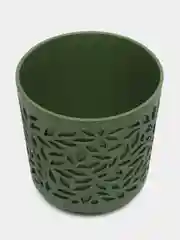 Зеленый кашпо Leaves