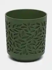 Зеленый кашпо Leaves
