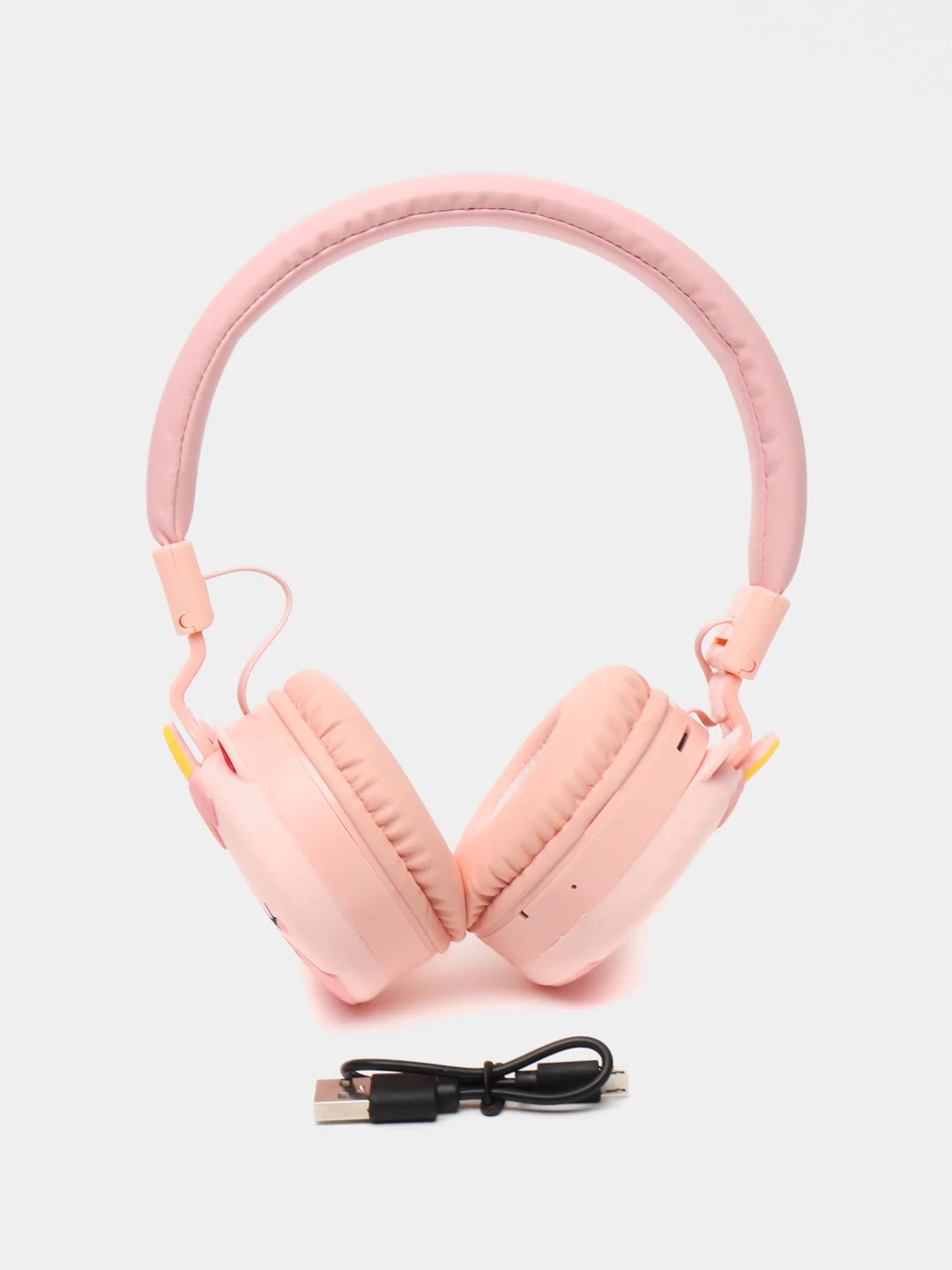 Розовый наушники беспроводные KR-9900, с ушками, детские