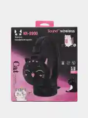 Черный наушники беспроводные KR-9900, с ушками, детские