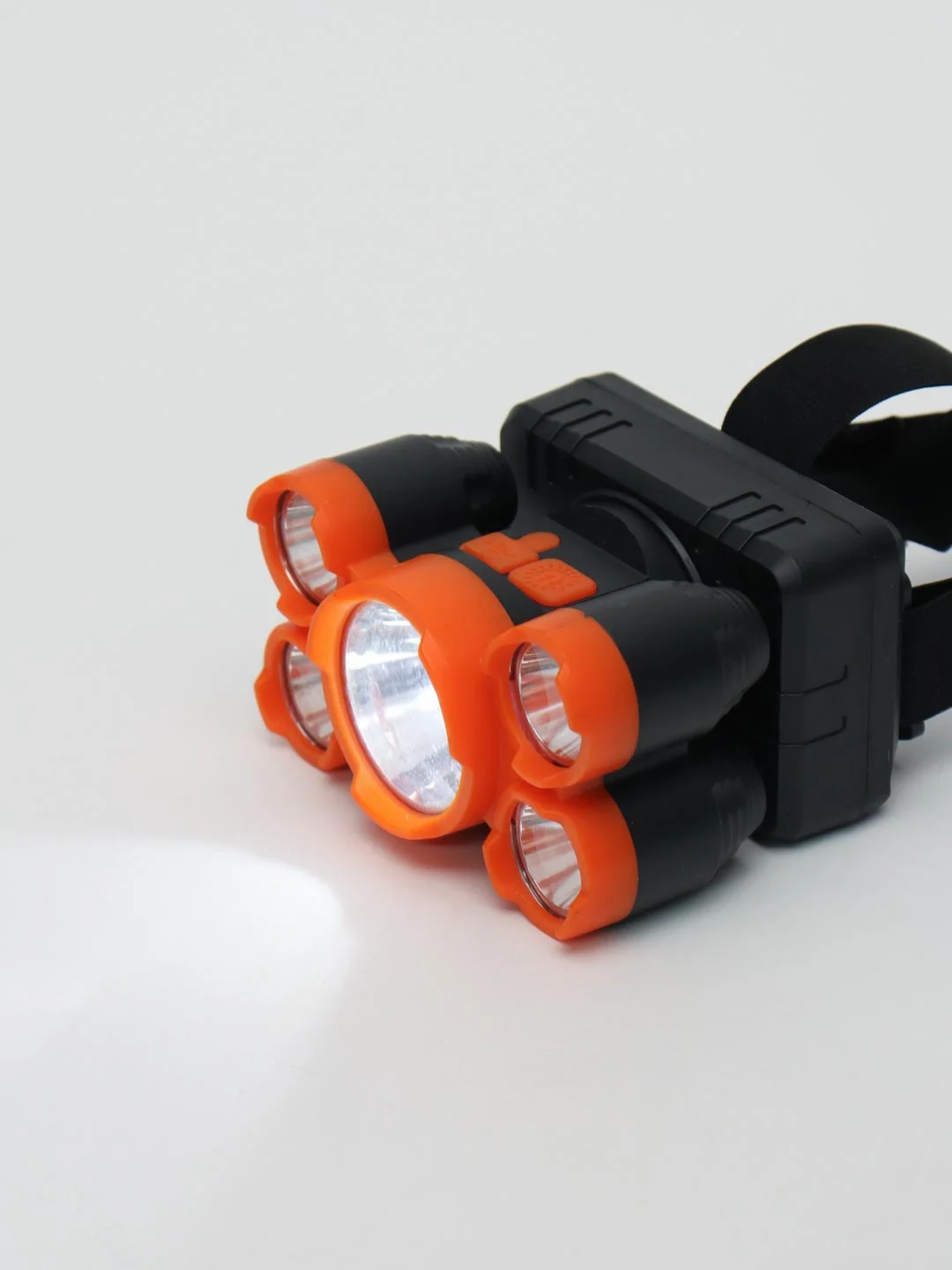 Фонарь налобный аккумуляторный, 5 Вт, 800 мАч, 5 led, 4 режима