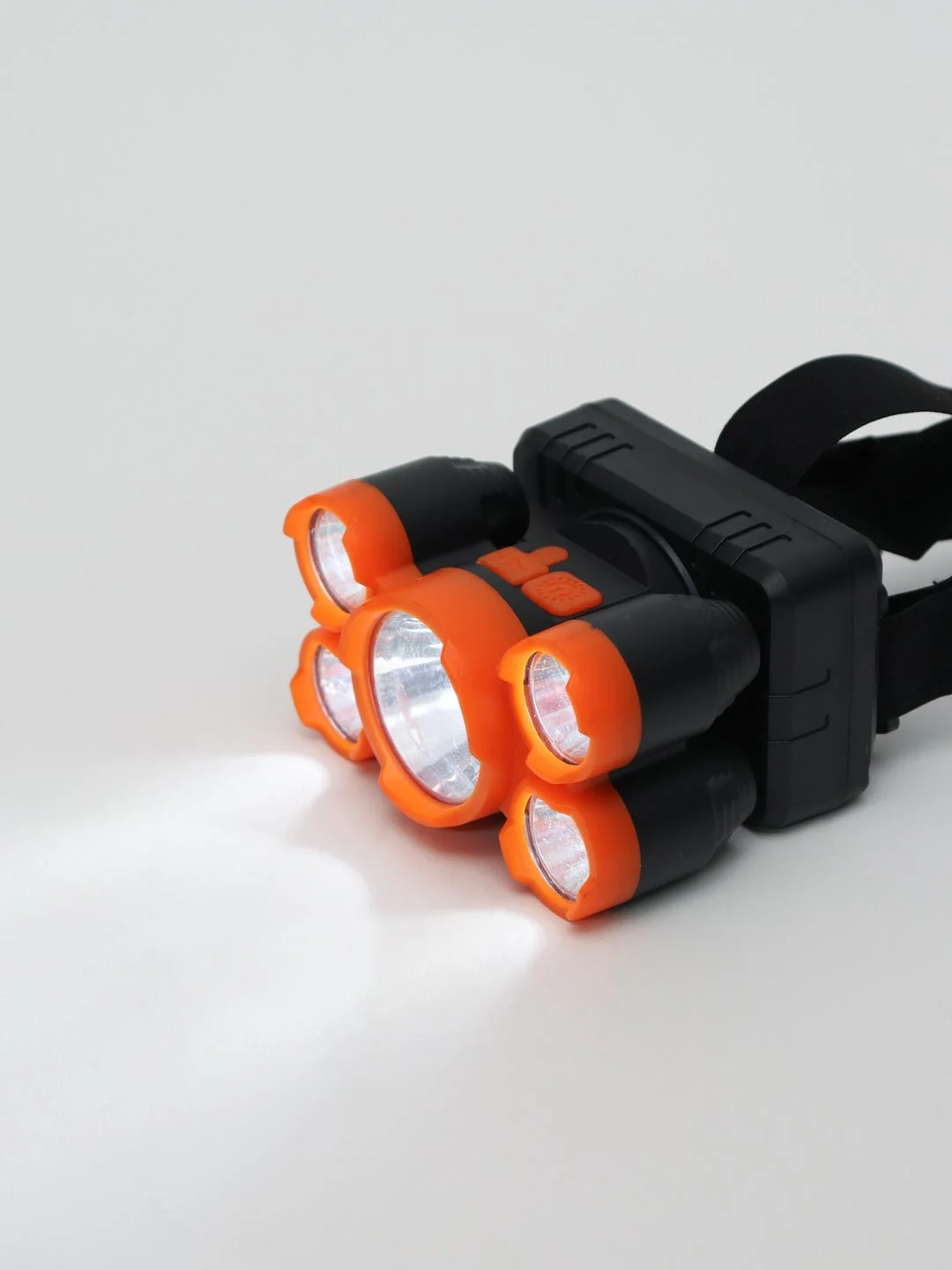 Фонарь налобный аккумуляторный, 5 Вт, 800 мАч, 5 led, 4 режима