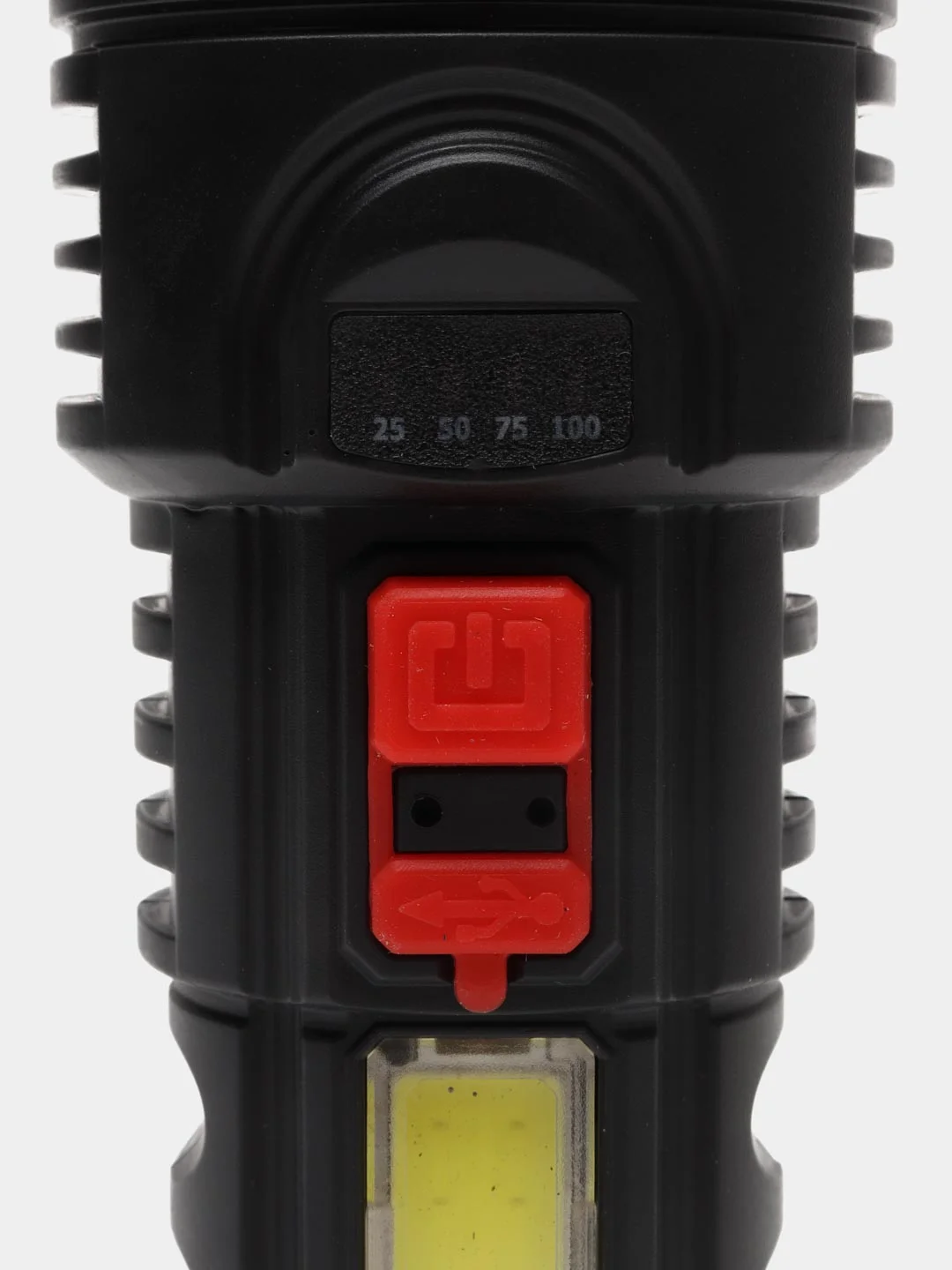Фонарь ручной, аккумуляторный, 1.5 и 3 Вт, 1200 мАч, USB, COB, 4 режима
