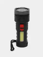 Фонарь ручной, аккумуляторный, 1.5 и 3 Вт, 1200 мАч, USB, COB, 4 режима