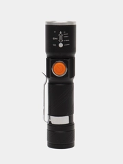 Фонарь ручной, аккумуляторный, 3 Вт, 1200 мАч, XPE, USB, zoom, 11.3 x 2.9 см