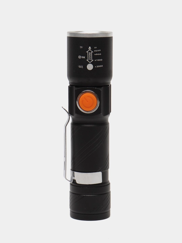 Фонарь ручной, аккумуляторный, 3 Вт, 1200 мАч, XPE, USB, zoom, 11.3 x 2.9 см