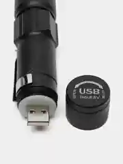 Фонарь ручной, аккумуляторный, 3 Вт, 1200 мАч, XPE, USB, zoom, 11.3 x 2.9 см