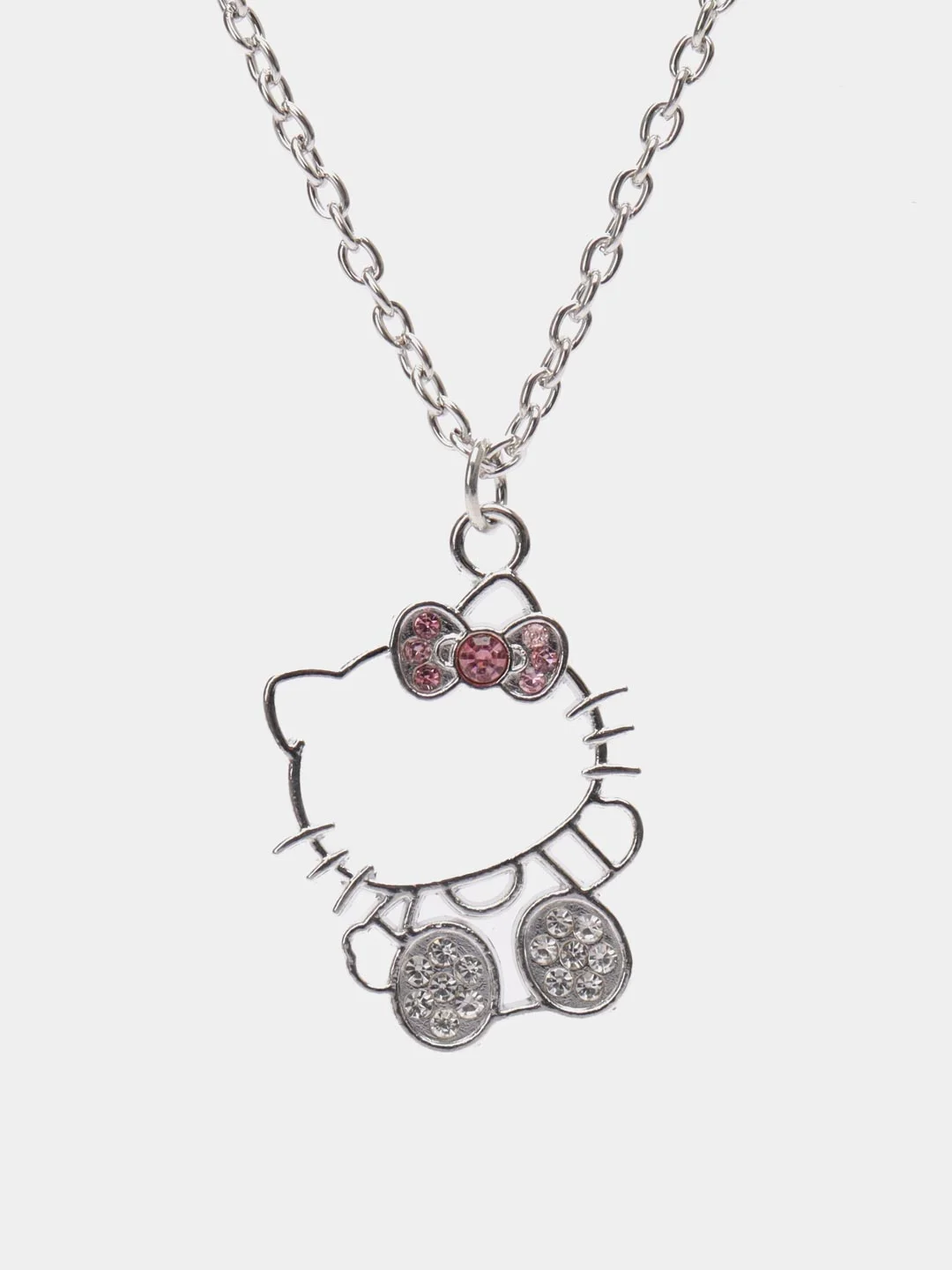 Алый цепочка с подвеской Hello Kitty, кулон для девочек, двойная подвеска