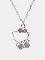Алый цепочка с подвеской Hello Kitty, кулон для девочек, двойная подвеска