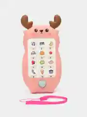 Коралловый развивающий детский музыкальный телефон - прорезыватель, грызунок с кнопками