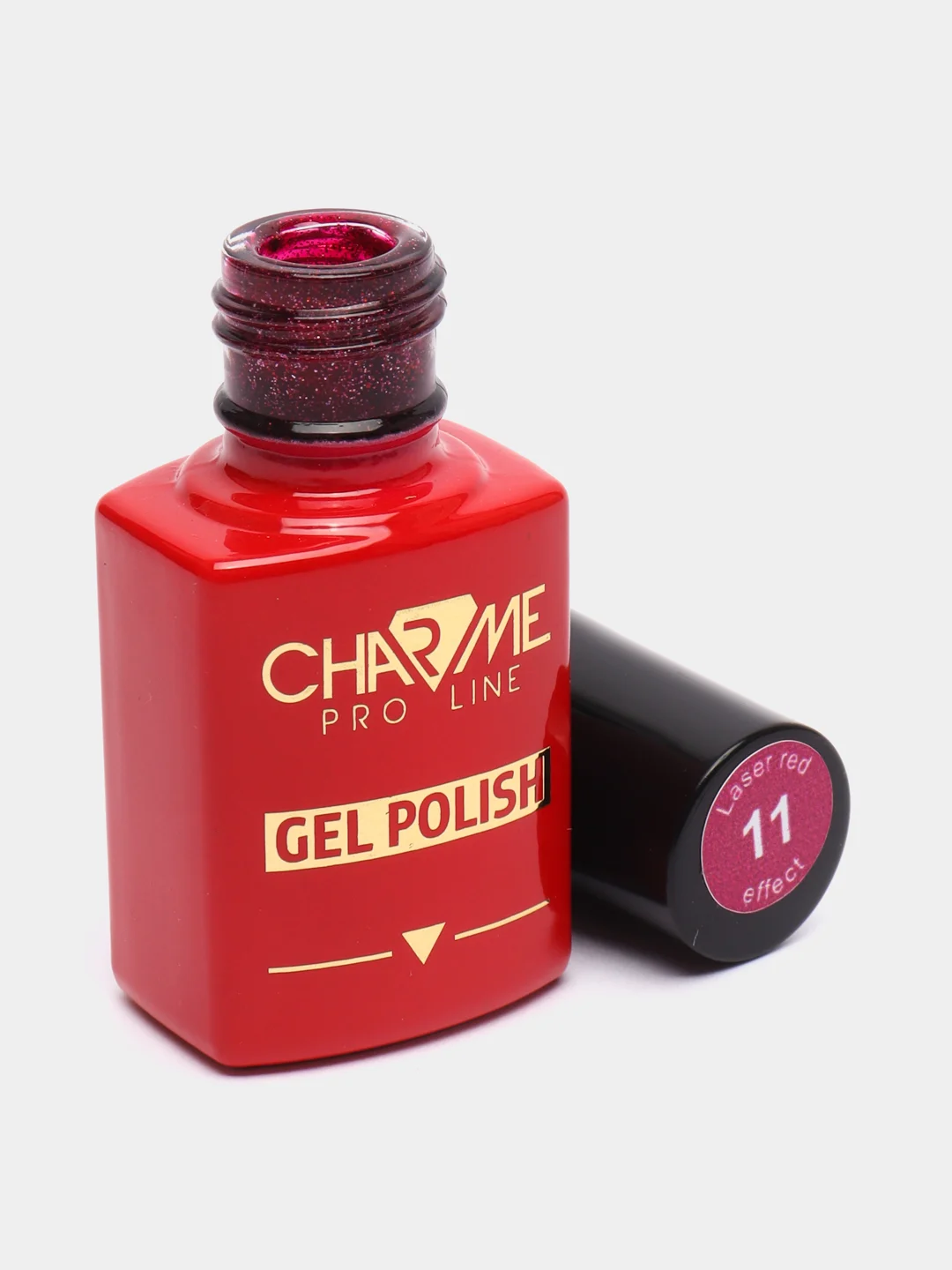 Гель-лак для ногтей Laser red, с блестками, 10 мл
