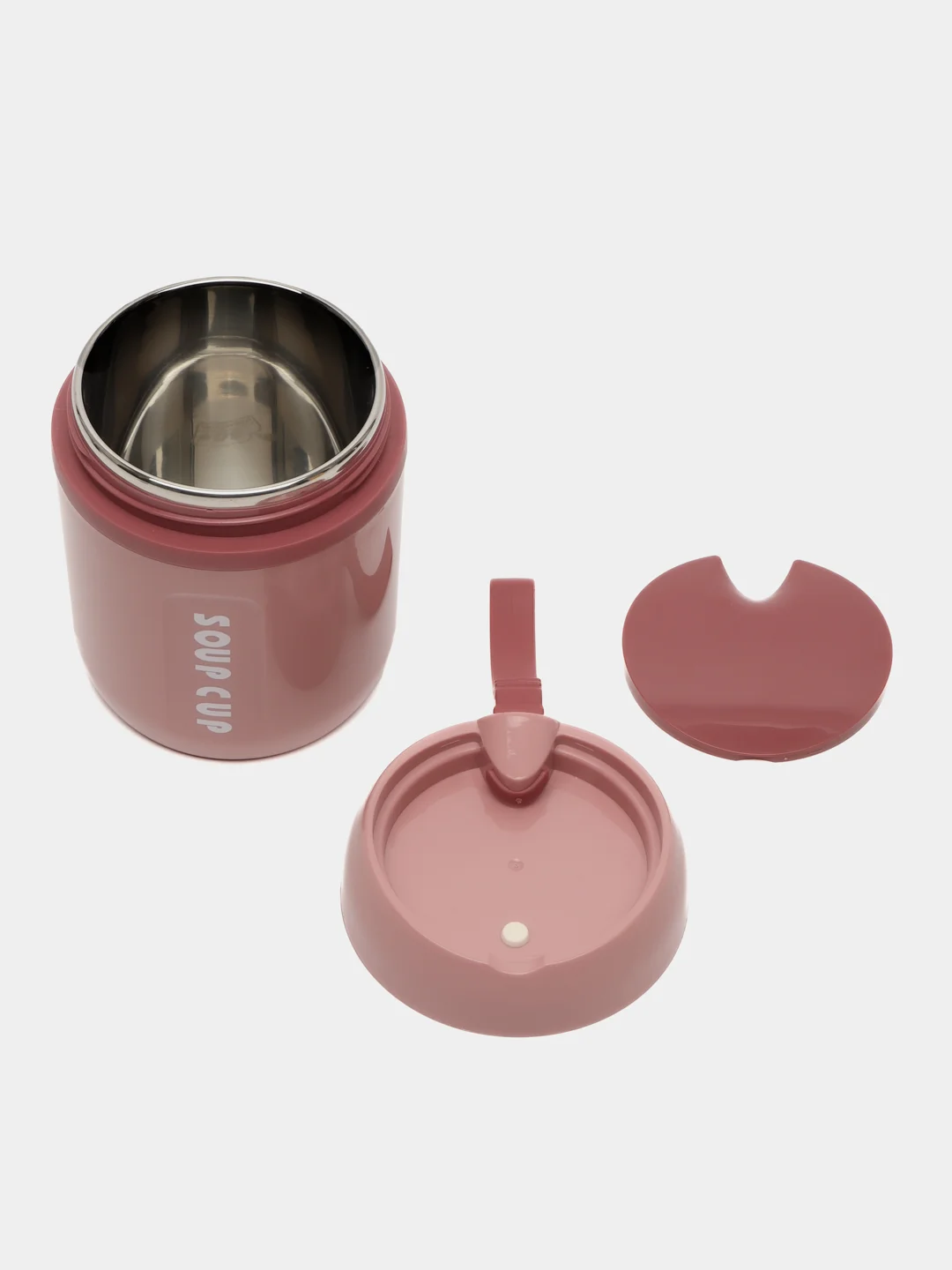 Розовый термокружка 480ml, нержавеющая сталь, ланч бокс для еды