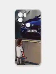 Светло-оранжевый чехол для Xiaomi Redmi A1 Plus / A1+, A2+, Poco C51 (Сяоми Редми А1 Плюс / А1+) с рисунком