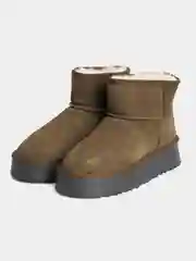 Хаки угги женские, натуральные