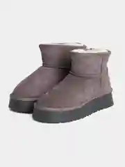 Бежевый меланж угги женские, натуральные