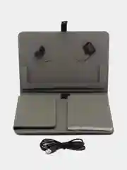 Серый ежедневник PowerBank с беспроводной зарядкой / чехол подставка для планшете