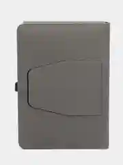 Серый ежедневник PowerBank с беспроводной зарядкой / чехол подставка для планшете