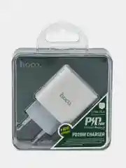 Белый сетевое зарядное устройство Hoco C76A, 20W, выход Type-C, быстрая зарядка