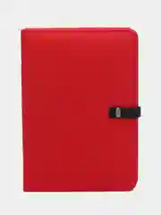 Красный ежедневник PowerBank с беспроводной зарядкой / чехол подставка для планшете